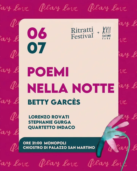 Ritratti Festival 2026 | POEMI NELLA NOTTE