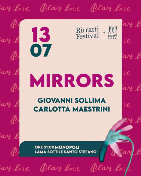 Ritratti Festival 2026 | MIRRORS con Giovanni Sollima e Carlotta Maestrini