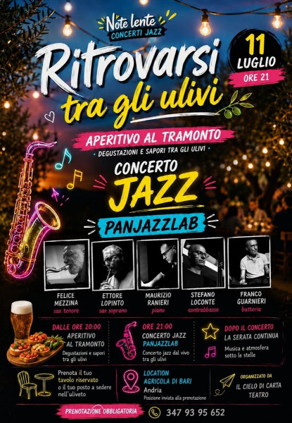 Quintetto jazz tra gli ulivi