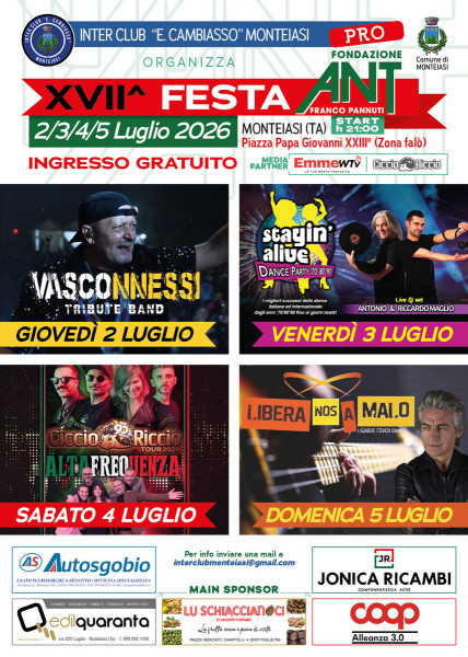 XVII^ Festa Pro-Ant 2026