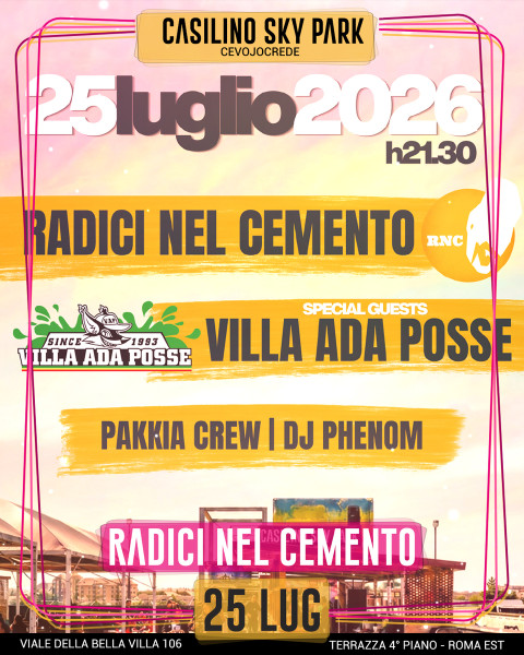 RADICI NEL CEMENTO in concerto al Casilino Sky Park