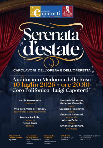 Serenata D’estate: Capolavori Dell’opera e Dell’operetta