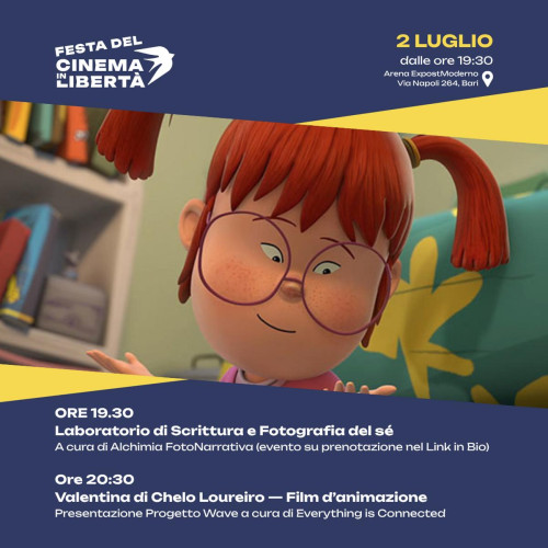 Proiezione Film Animato Valentina di Chelo Loureiro e Laboratorio di Scrittura e Fotografia del se