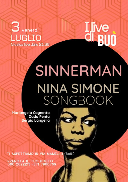 I live di Buò: Sinnerman, Nina Simone songbook