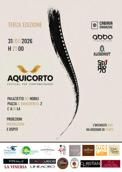 L' Aquila: arriva la terza edizione di Aquicorto Festival per Cortometraggi