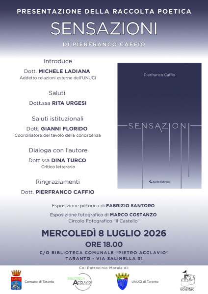 Presentazione "sensazioni" del Medico Poeta Pierfranco Caffio
