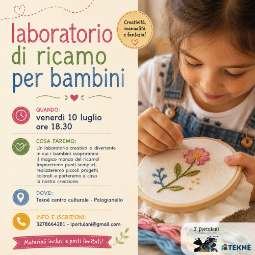Laboratorio di ricamo per bambini