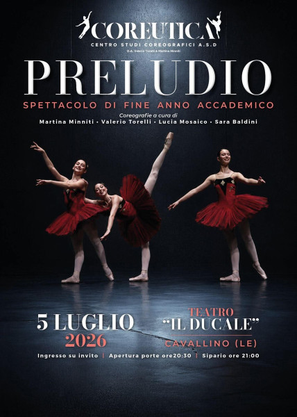 Al Teatro Ducale di Cavallino il debutto di "Coreutica" con lo spettacolo "Preludio"