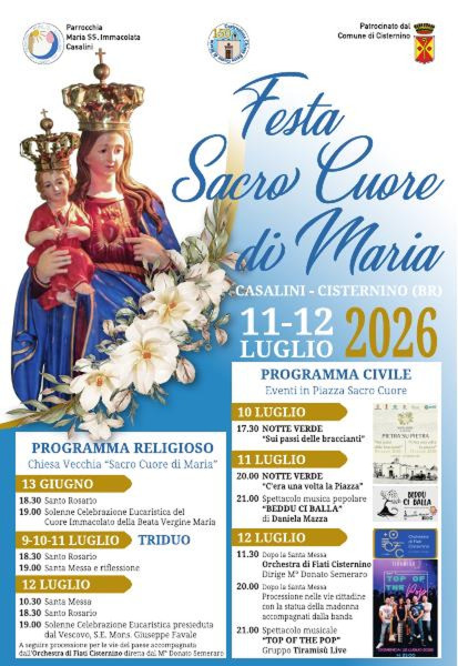 Festa del Sacro Cuore di Maria e pizzica con Daniela Mazza