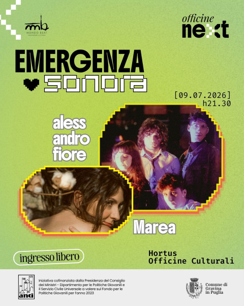 Emergenza Sonora: alessandro fiore + Marea in concerto alle Officine Hortus