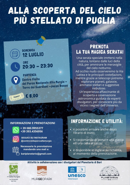 Alla scoperta del cielo più stellato di Puglia