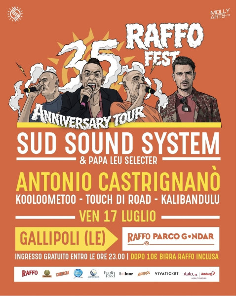 Sud Sound System e Antonio Castrignanò al Raffo Parco Gondar