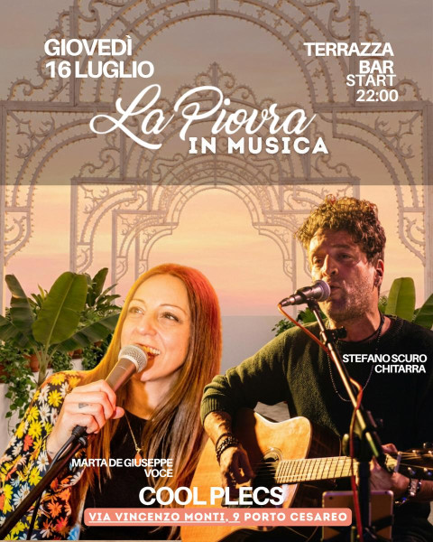 "la Piovra in Musica":i Cool Plecs Portano Soul, Funk, Reggae e R&b alla Loggia della Piovra