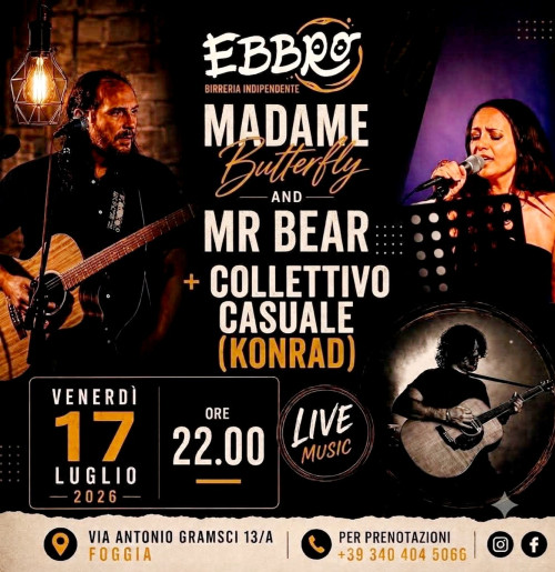 Doppio concerto acustico: Madame Butterfly & Mr Bear+Collettivo Casuale (Konrad)