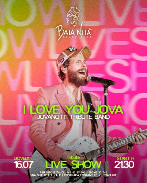 I Love You JOVA - Jovanotti Tribute Band live a Trani