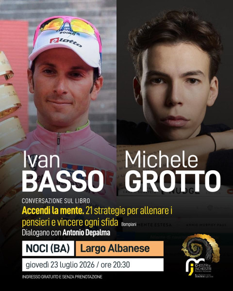 Ivan Basso e Michele Grotto a Chiostri e Inchiostri 2026