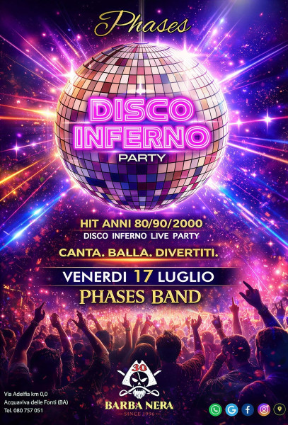 Disco Inferno Night by Phases Band - Acquaviva Delle Fonti