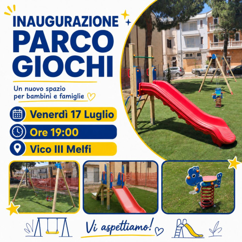 Inaugurazione del nuovo parco giochi