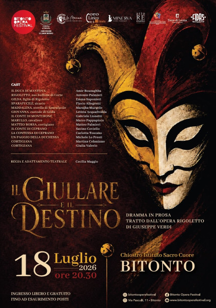 Bitonto Opera Festival, al via con Il Giullare e il Destino