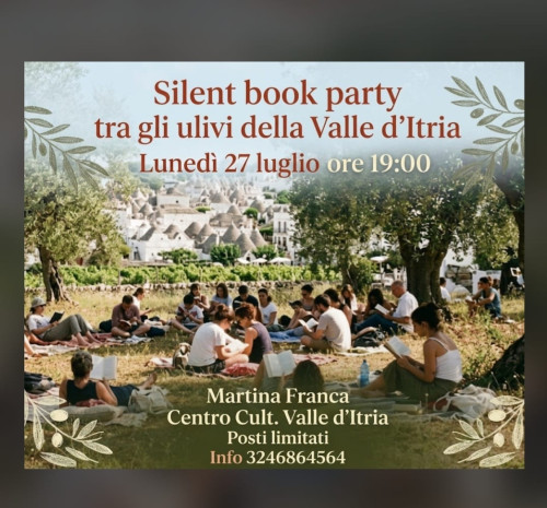 Silent Book Party sotto gli ulivi