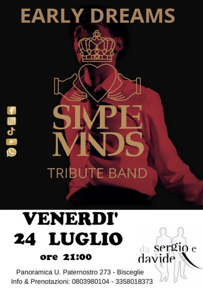 SIMPLE MINDS special live tribute con gli EARLY DREAMS