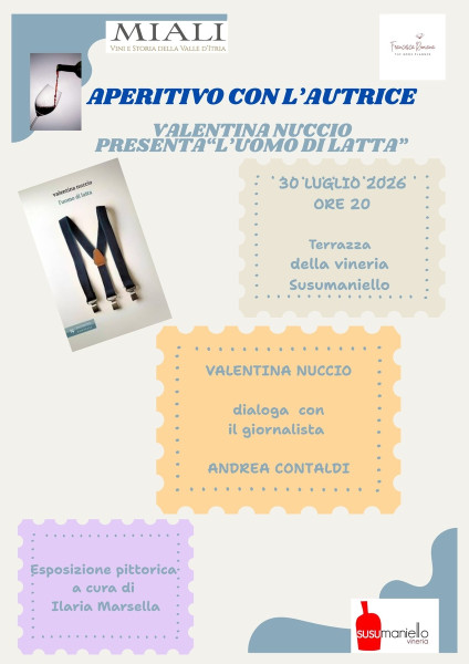 Aperitivo con l’Autrice: Valentina Nuccio presenta "L’uomo di latta" alla terrazza del Susumaniello