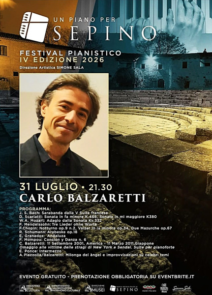 UN PIANO PER SEPINO Pianista Carlo Balzaretti