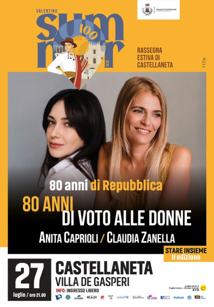 80 anni di Repubblica, 80 anni di voto alle donne - incontro con Anita Caprioli e Claudia Zanella