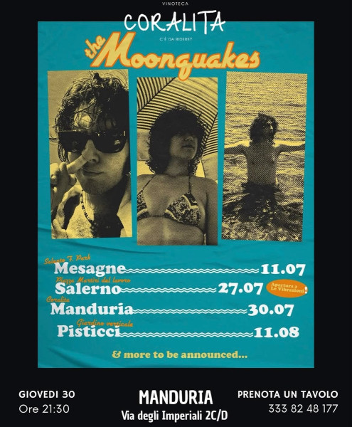 Moonquakes in concerto giovedì 30 agosto a Manduria