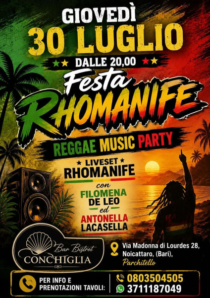 Grande Festa RHOMANIFE a Parchitello, gio30lug