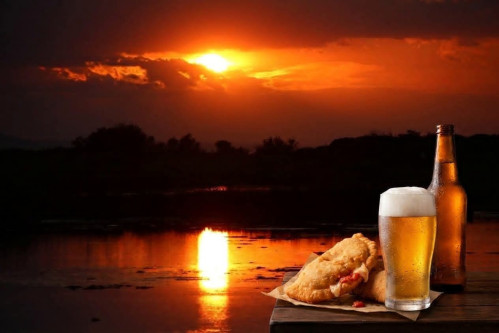 Al tramonto nel Parco delle Dune Costiere con panzerottata