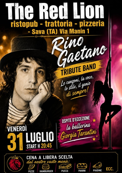 Rino Gaetano Live Dinner Show + pole dance