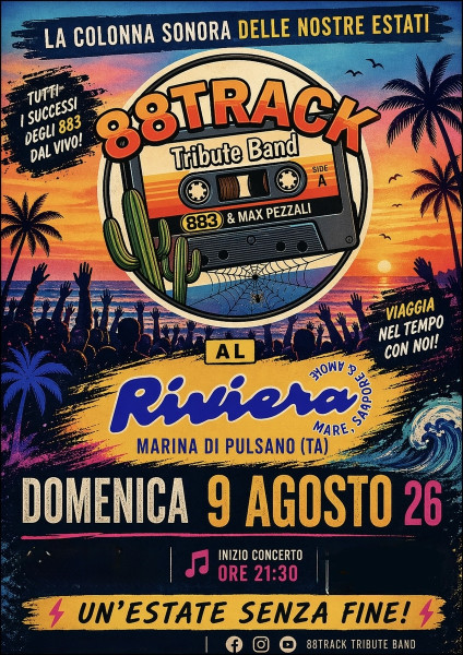 88TRACK Tribute Band accende l’estate al Riviera di Marina di Pulsano
