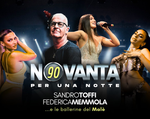 NOVANTA PER UNA NOTTE: il Summer Party anni '90 con Sandro Toffi e Federica Memmola, martedì 11 agosto a La’nchianata di Torricella (Ta)