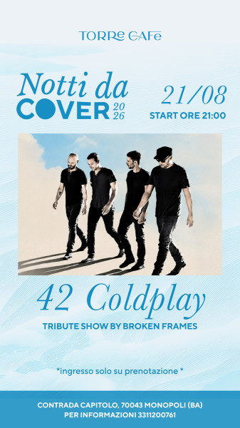 Coldplay tribute show by Broken Frames live at Torre Cafè