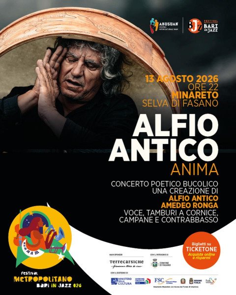 ALFIO ANTICO Opening Sara Fenza duo - Bari in Jazz 2026