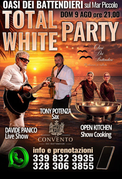 White Party sotto le stelle all'Oasi dei Battendieri