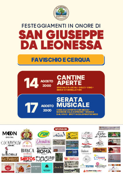 Festeggiamenti in onore di San Giuseppe da Leonessa a Favischio e Cerqua