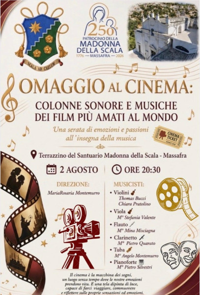 Omaggio al Cinema: Colonne sonore e musiche dei film più amati al mondo