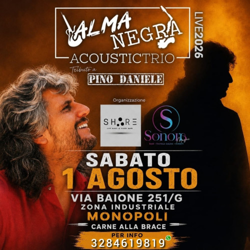 ALMANEGRA Pino Daniele Tribute Band al SONORA CLUB RESTAURANT