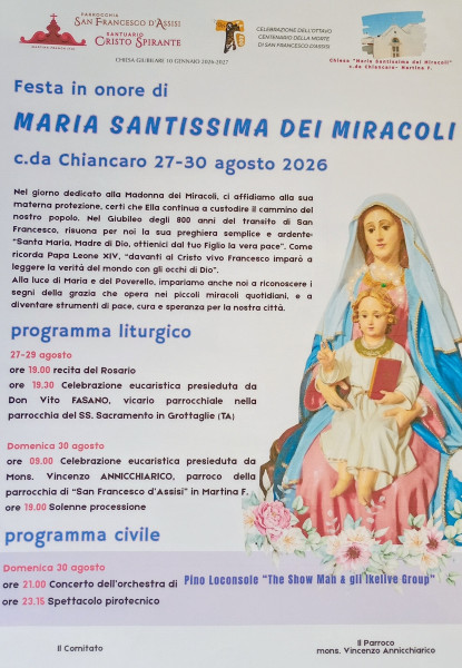 Festa rurale della Madonna d'Andria in contrada Chiancaro e concerto dei "Pino Loconsole e The Show Man &  gli Ikelive Group"