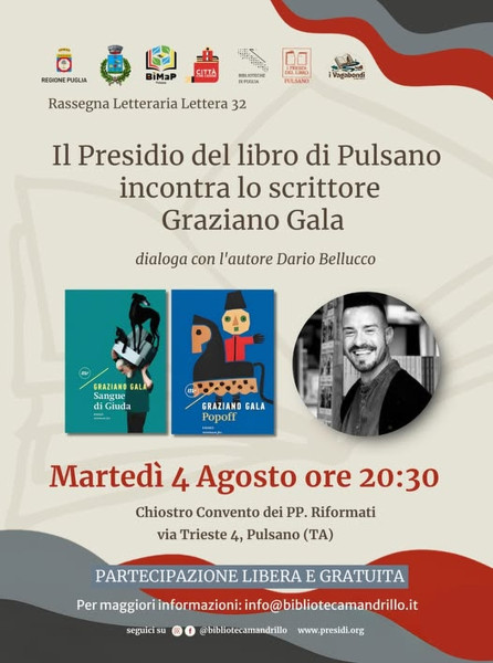 Il Presidio del Libro di Pulsano incontra Graziano Gala