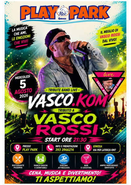 IL ROCK DI VASCO ARRIVA A GINOSA!
