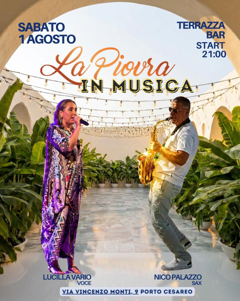 Lucilla Vario e Nico Palazzo in Concerto alla Loggia della Piovra