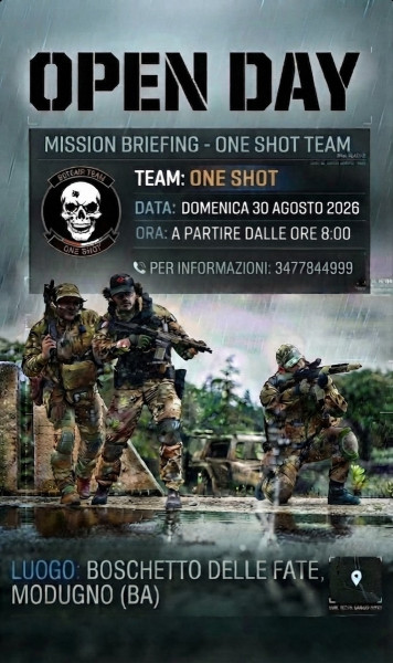 OPEN DAY  MISSION BRIEFING: ONE SHOT TEAM