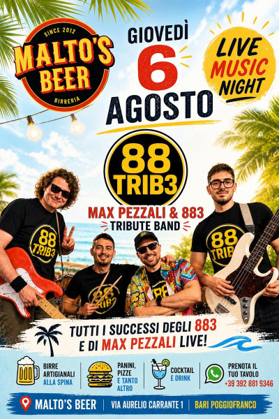 88TRIB3 tributo agli 883 e Pezzali live show