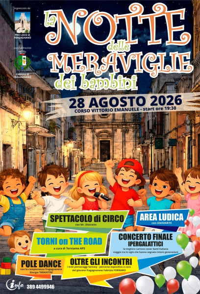 La Notte delle Meraviglie dei Bambini a Fragagnano