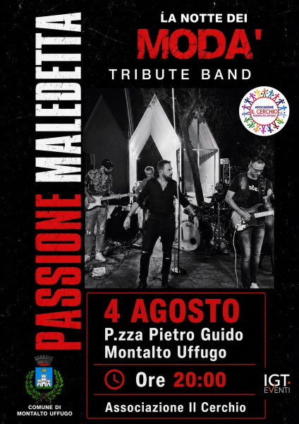 Modà Tribute Band Passione Maledetta - LIVE Piazza Pietro Guido, Montalto Uffugo (CS)