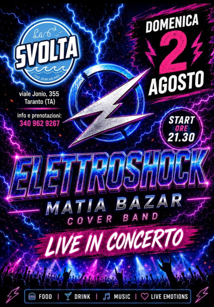 ELETTROSHOCK Live Matia bazar Cover band