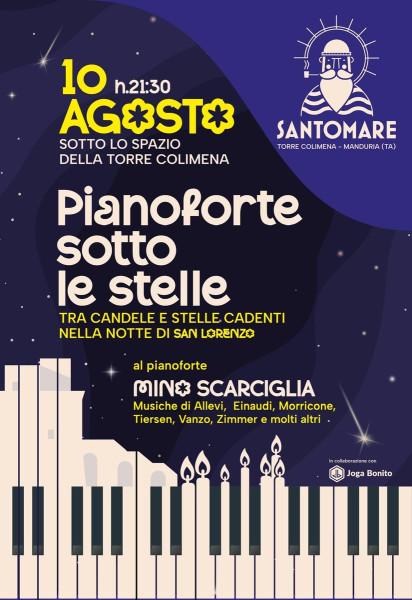 Pianoforte sotto le stelle a Torre Colimena